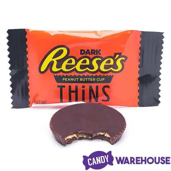 Reese's Thins Dark Chocolate Peanut Butter Cups Candy: 7.37-Ounce Bag - Image 6