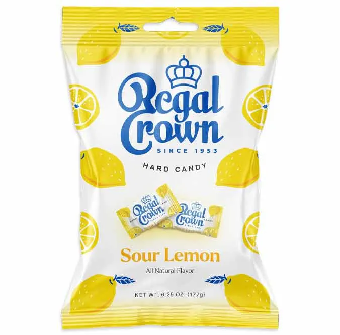Regal Crown Sour Lemon Hard Candy: 12-Piece Case