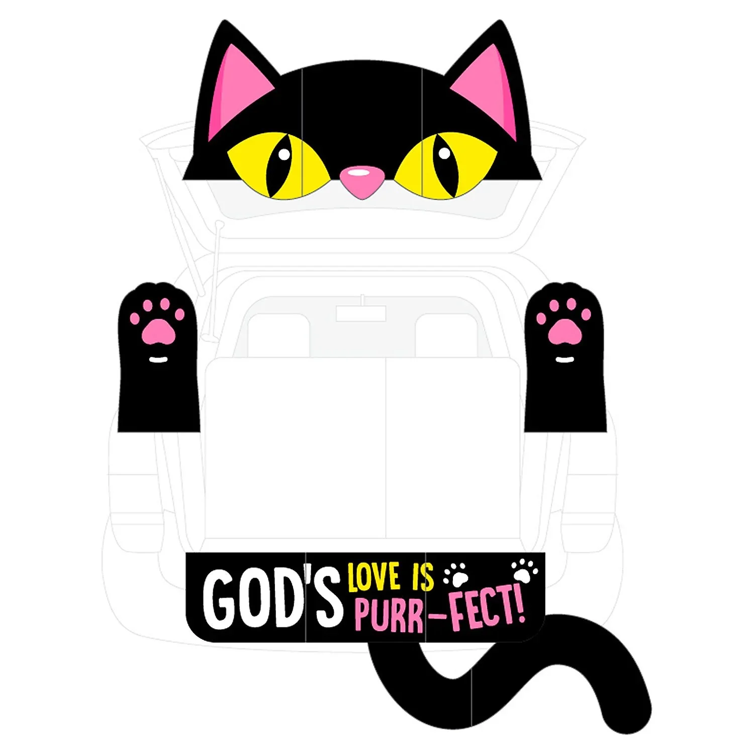 Religious Black Cat Trunk-or-Treat Decorating Kit