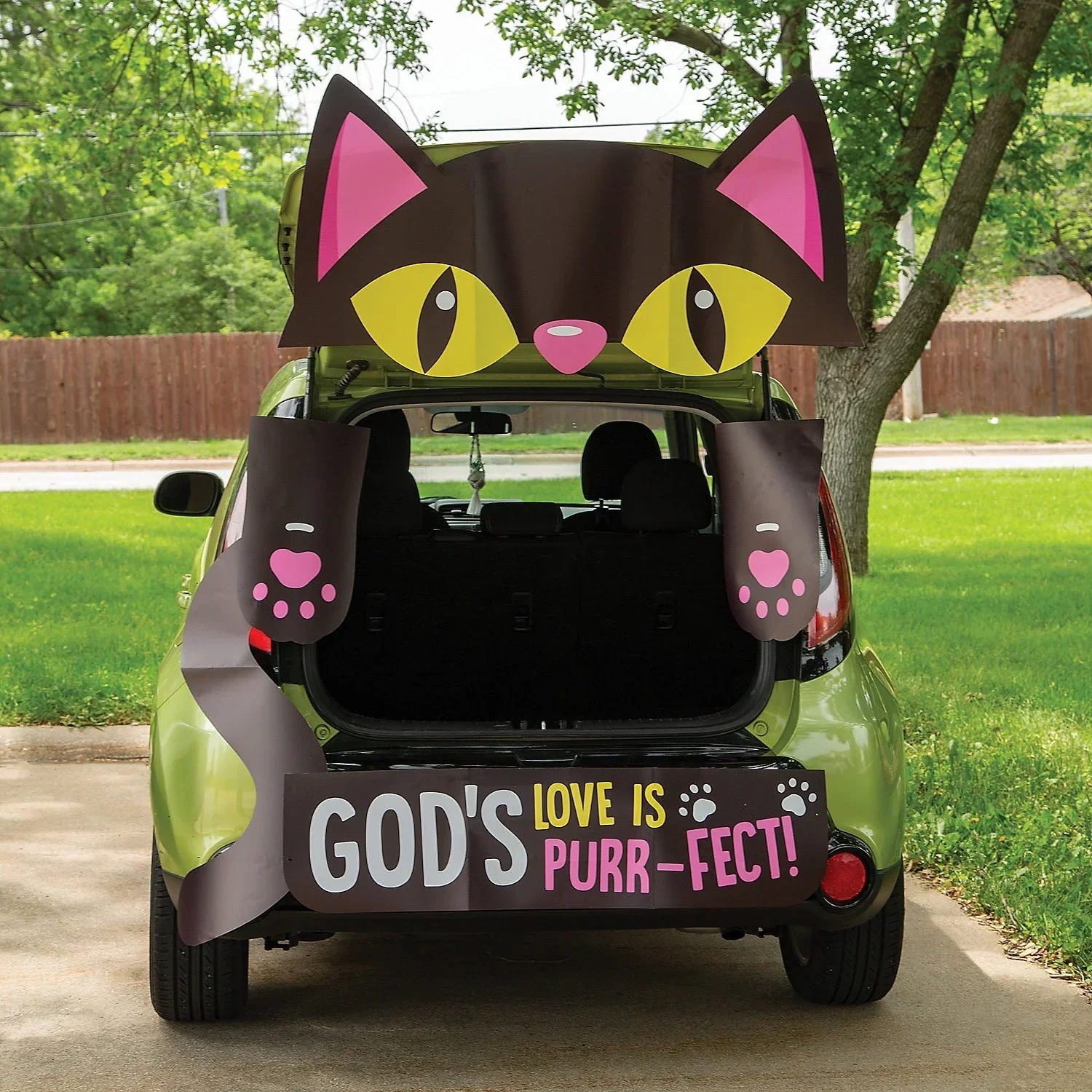 Religious Black Cat Trunk-or-Treat Decorating Kit - Image 2