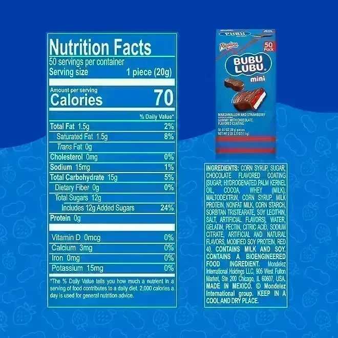 Ricolino Bubu Lubu Mini Candy Bars: 50-Piece Box - Image 6