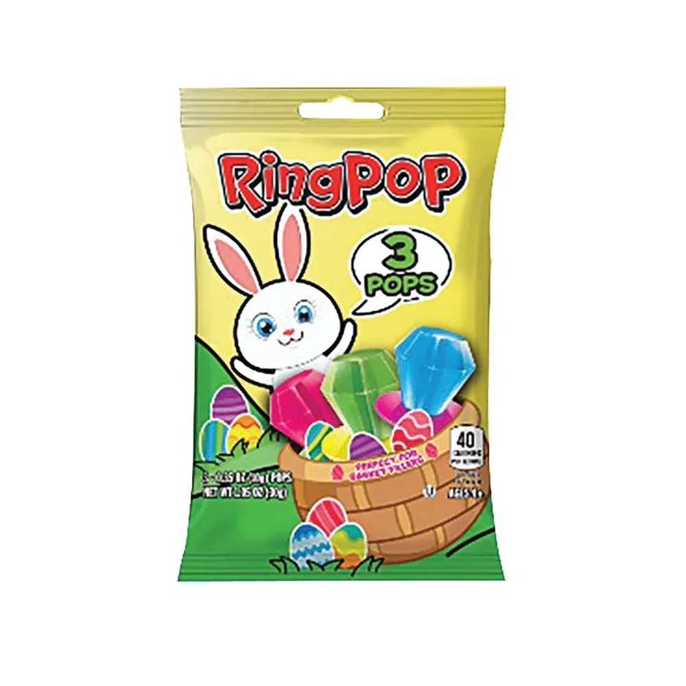 Ring Pop Easter 3-Count Peg Bags: 12-Piece Case