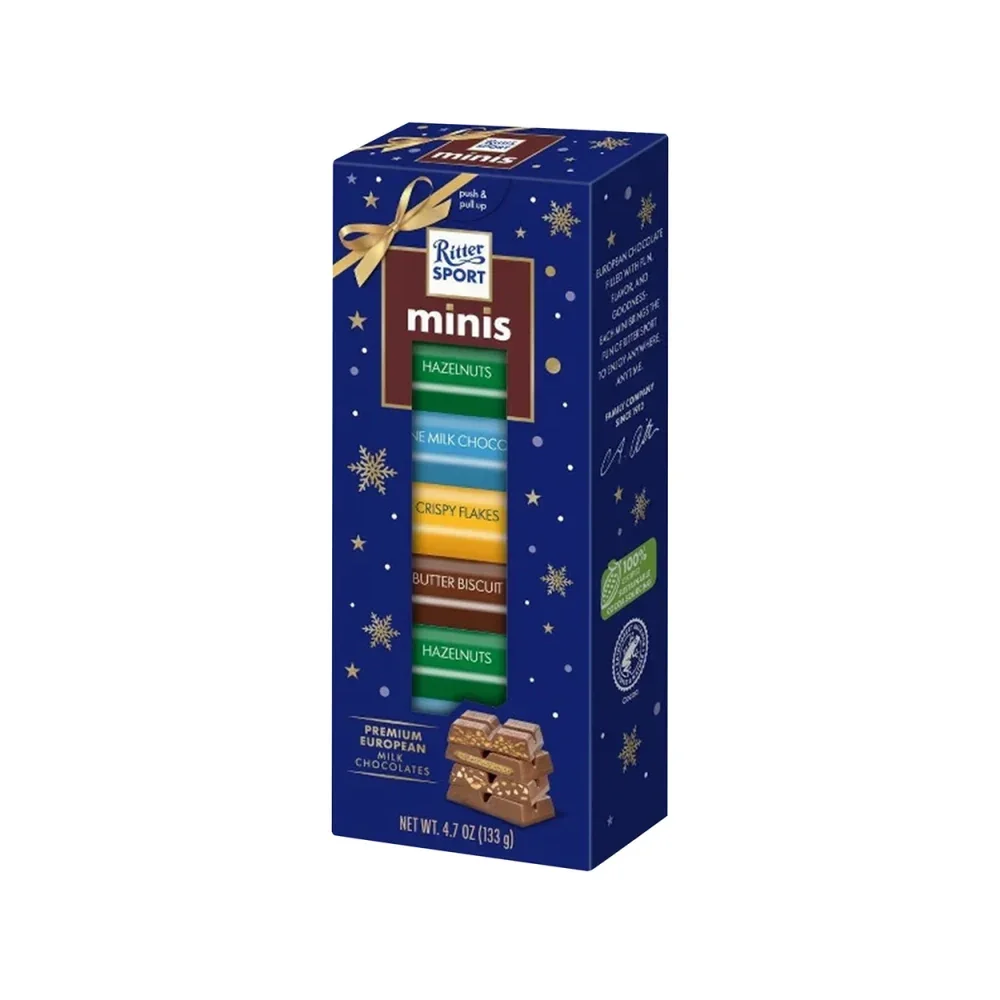 Ritter Sport Mini Holiday Tower Box: 8-Piece Box