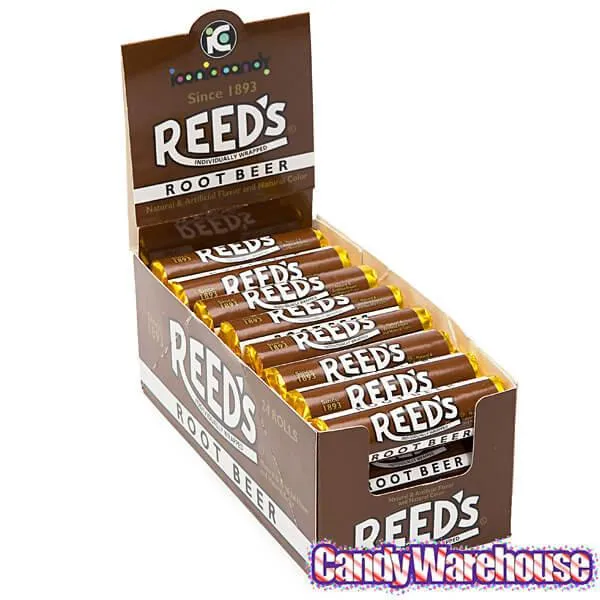Reed's Hard Candy Rolls - Root Beer: 24-Piece Box - Image 4