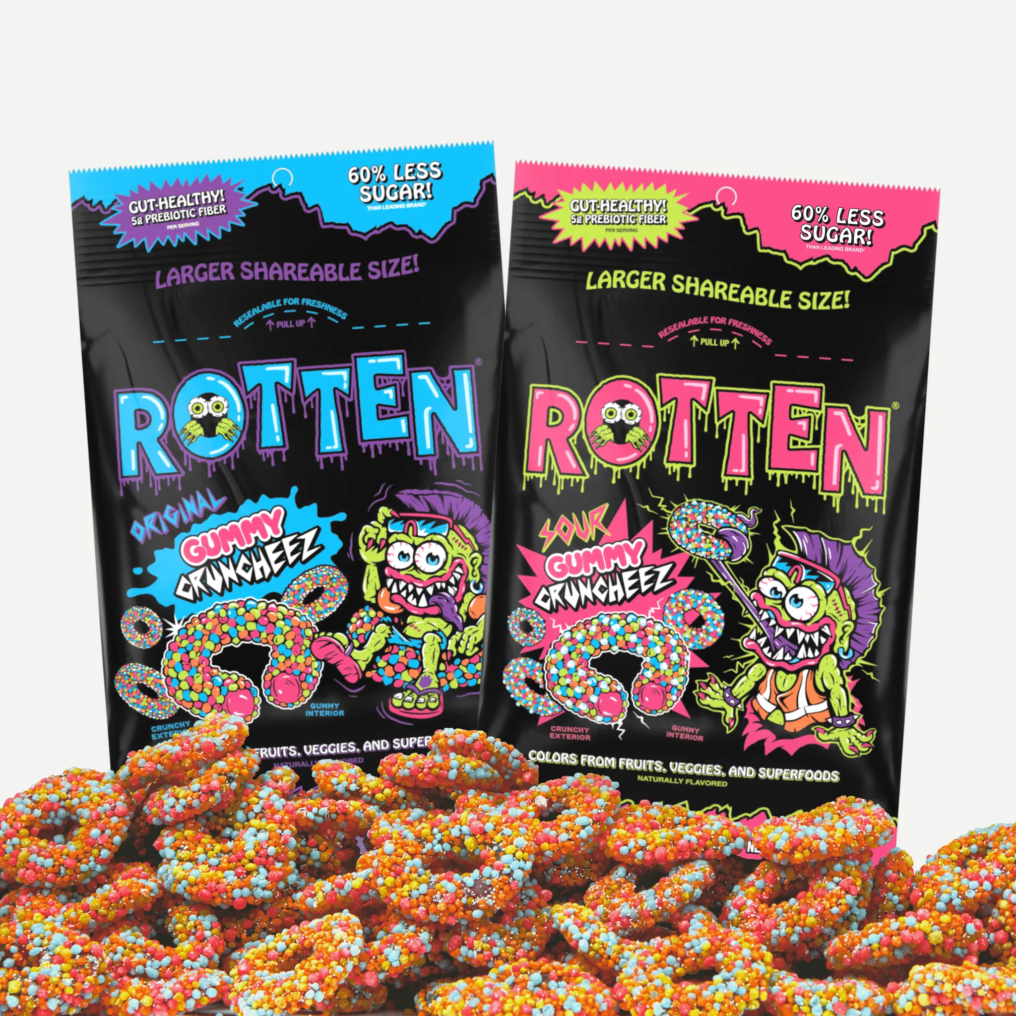 Rotten Gummy Cruncheez, 5.3 Ounce XL Share Size
