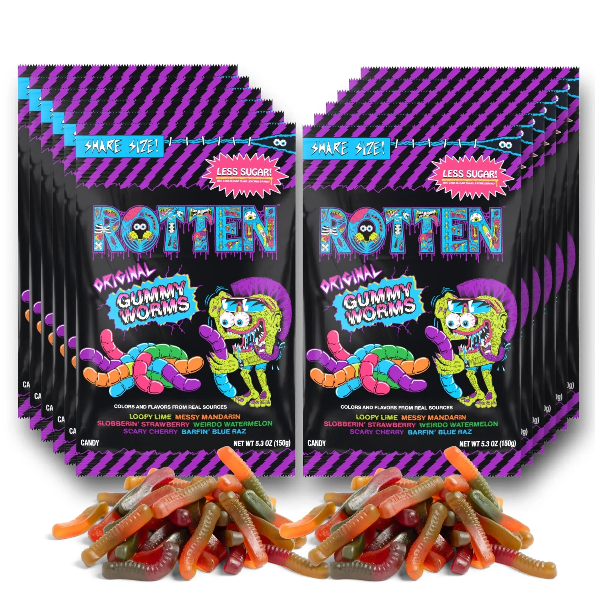 Rotten Gummy Worms: 5.3-Ounce Resealable Bags - Image 12