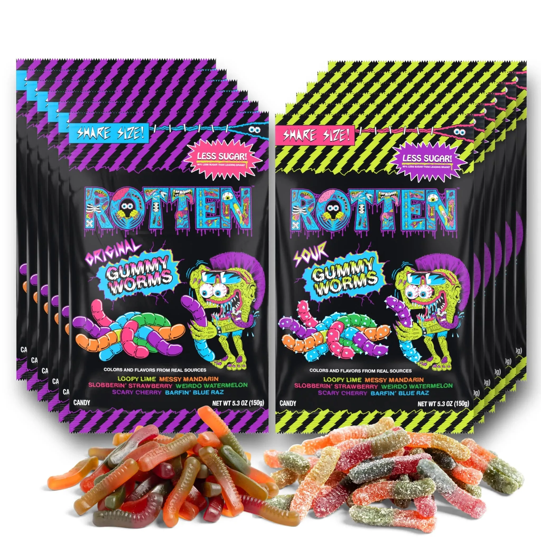 Rotten Gummy Worms: 5.3-Ounce Resealable Bags - Image 13