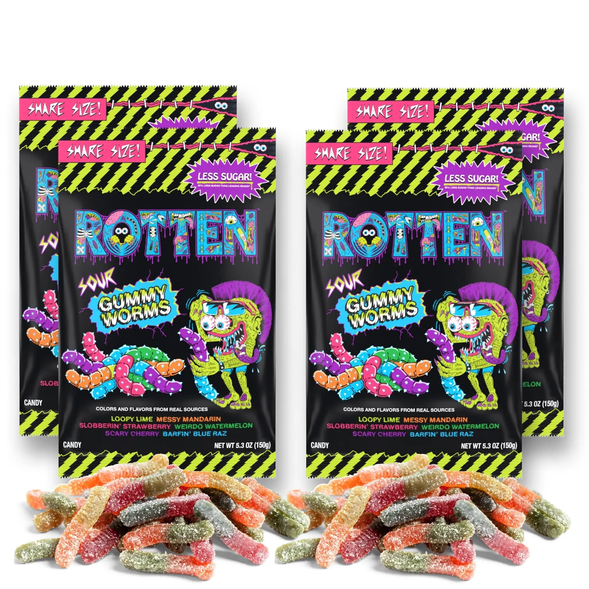 Rotten Gummy Worms: 5.3-Ounce Resealable Bags - Image 9