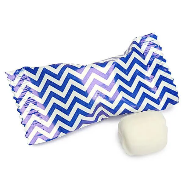 Royal Blue Chevron Stripe Wrapped Buttermint Creams: 108-Piece Bag