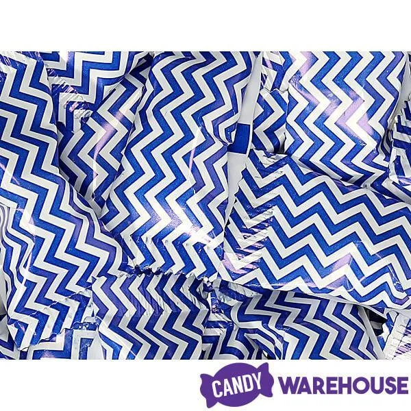 Royal Blue Chevron Stripe Wrapped Buttermint Creams: 108-Piece Bag - Image 3