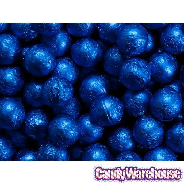 Foiled Milk Chocolate Balls - Royal Blue: 2LB Bag - Image 2