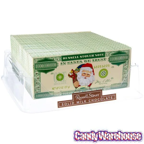 Russell Stover Billion Dollar Santa Chocolate Bars: 6-Piece Pack - Image 2