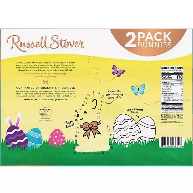 Russell Stover Easter Bunny Solid Milk Chocolate: 2-Piece Box - Image 3