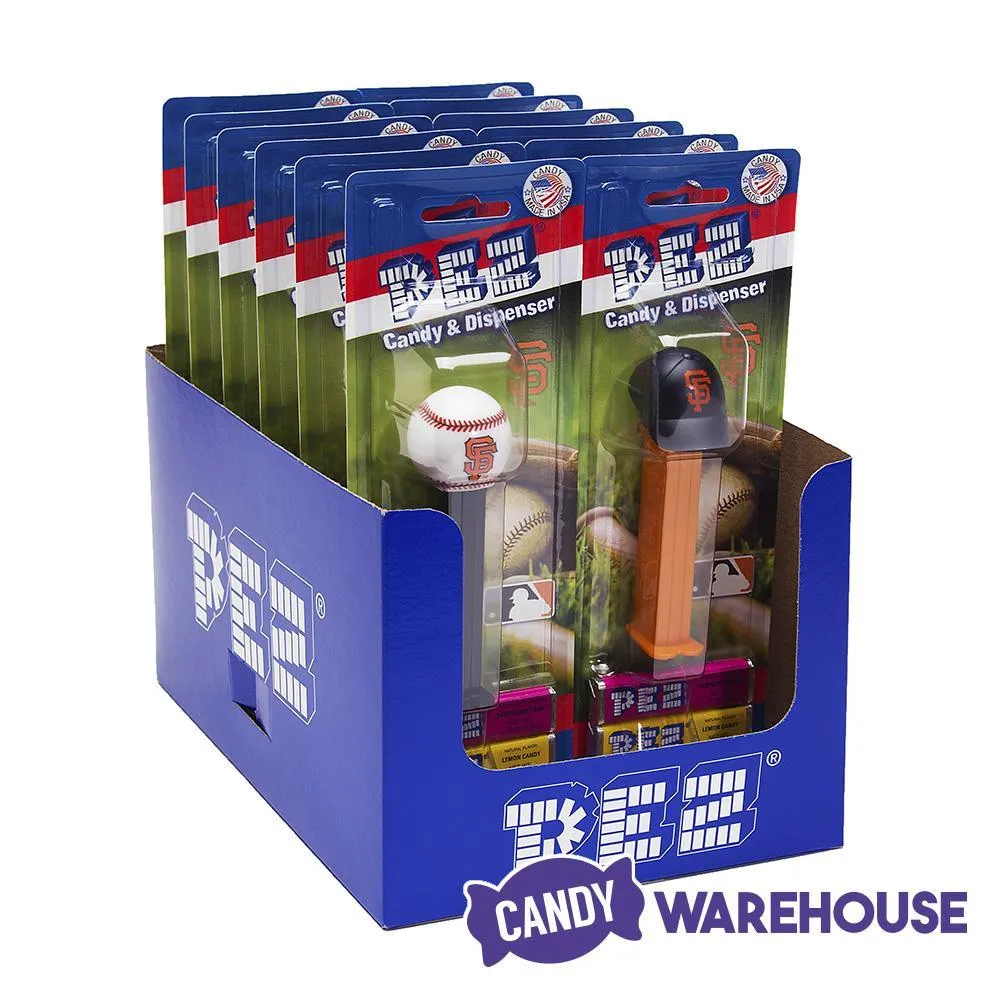 MLB Team Baseball PEZ Candy Packs - San Francisco Giants: 12-Piece Box - Image 3