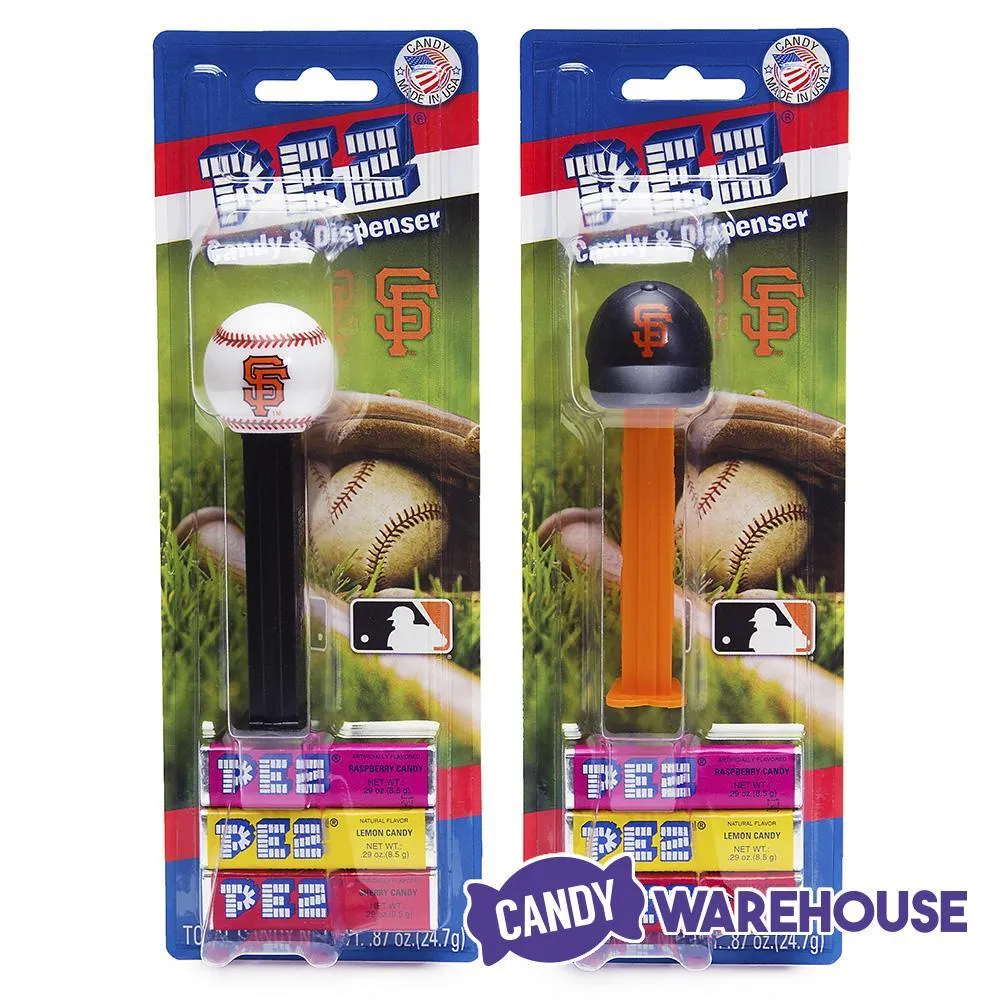 MLB Team Baseball PEZ Candy Packs - San Francisco Giants: 12-Piece Box - Image 4