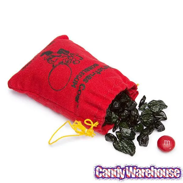 Santa's Coal Black Bubble Gum Satchels: 24-Piece Display - Image 4