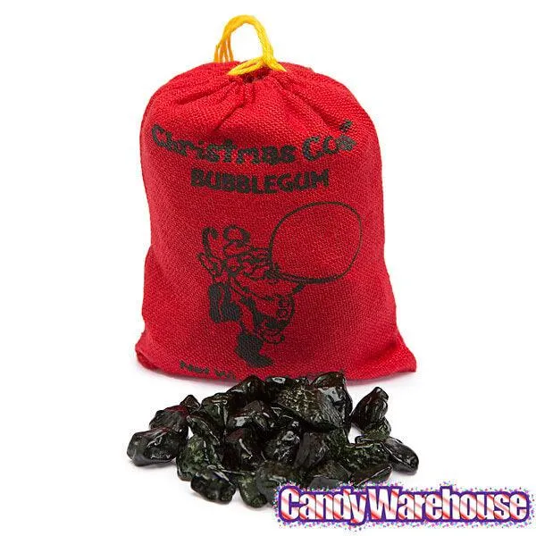 Santa's Coal Black Bubble Gum Satchels: 24-Piece Display - Image 5