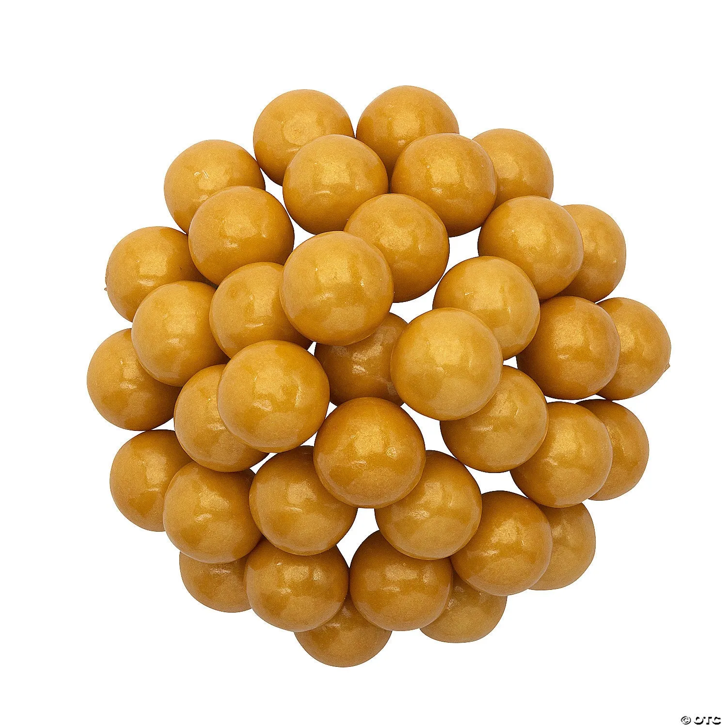 Shimmer Gold 1-Inch Gumballs: 2LB Bag