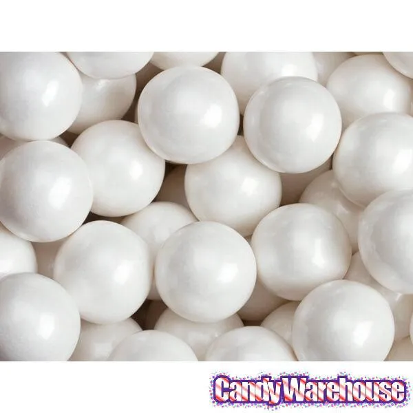 Shimmer Pearl White 1-Inch Gumballs: 12LB Case - Image 3