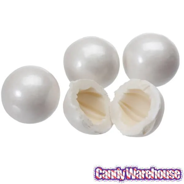Shimmer Pearl White 1-Inch Gumballs: 12LB Case - Image 4