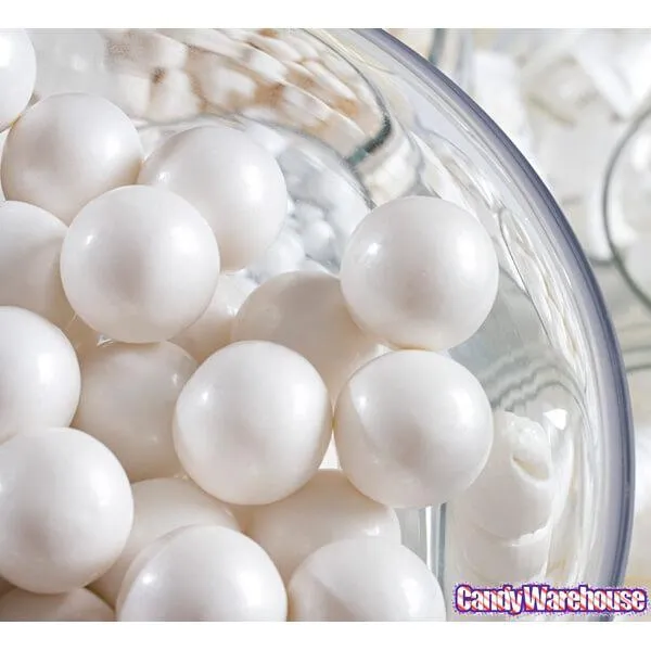 Shimmer Pearl White 1-Inch Gumballs: 12LB Case - Image 5