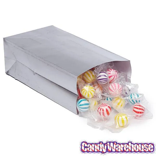 Mini Candy Treat Bags - Silver: 24-Piece Bag - Image 2