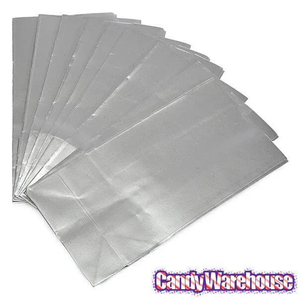 Mini Candy Treat Bags - Silver: 24-Piece Bag - Image 3