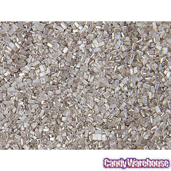 Silver Pearlized Sugar Crystals: 5.25-Ounce Dispenser - Image 2