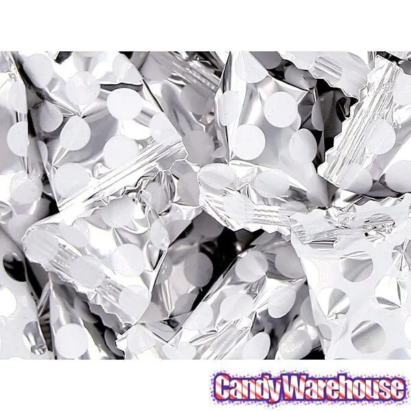 Silver Polka Dots Wrapped Butter Mint Creams: 300-Piece Case - Image 2