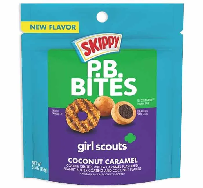 Skippy Peanut Butter Bites - Girl Scouts Coconut Caramel: 8-Piece Case