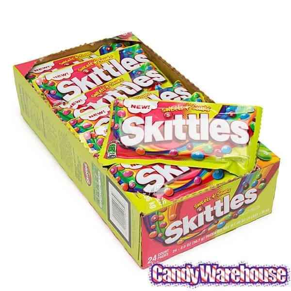 Skittles Candy Packs - Sweets and Sours: 24-Piece Box - Image 4
