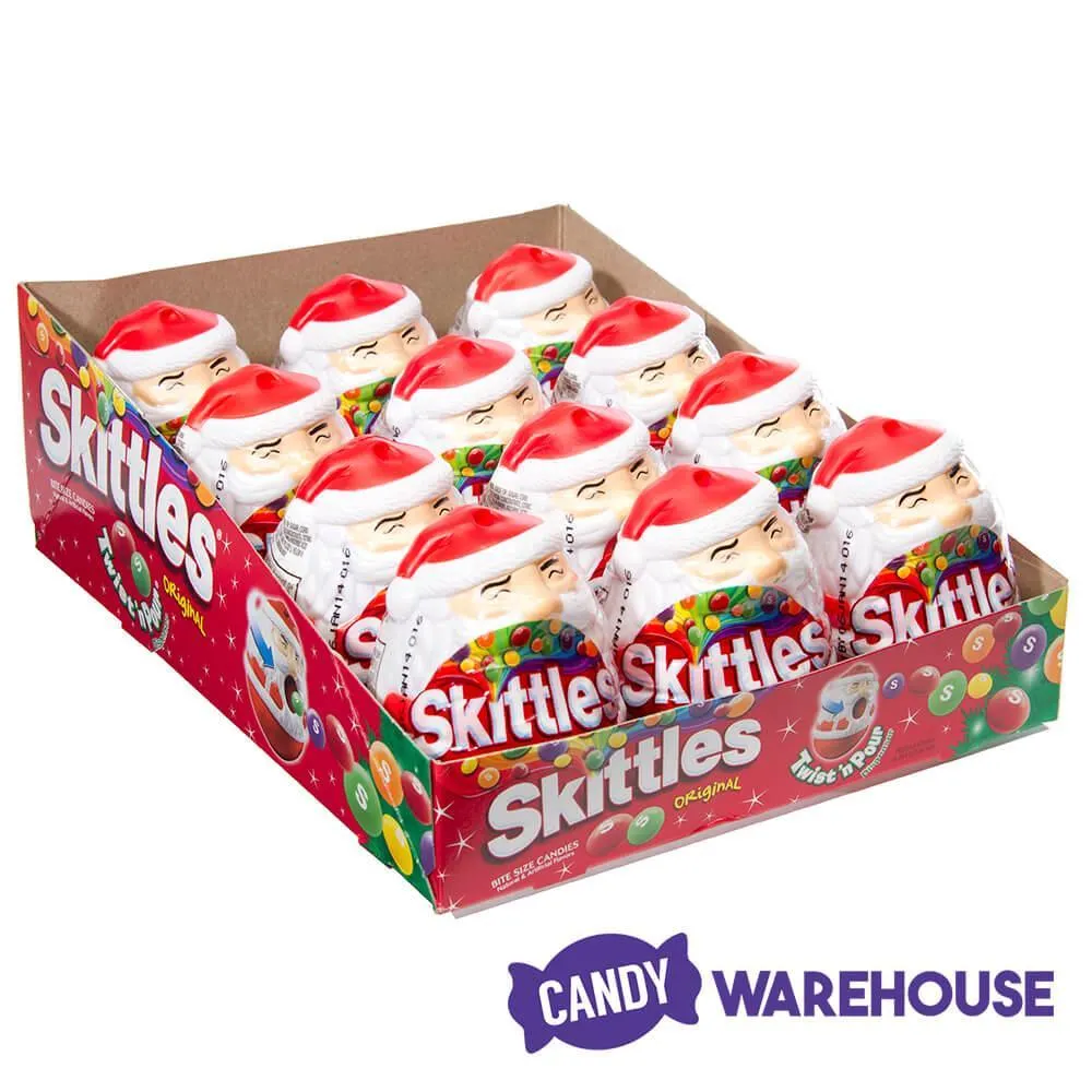 Skittles Twist 'n Pour Santa Candy Dispensers: 12-Piece Box - Image 3