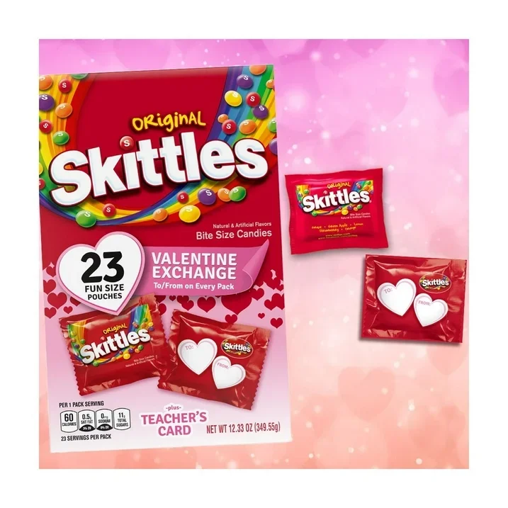 Skittles Valentine Fun Size Candy Packs: 23-Piece Box - Image 2