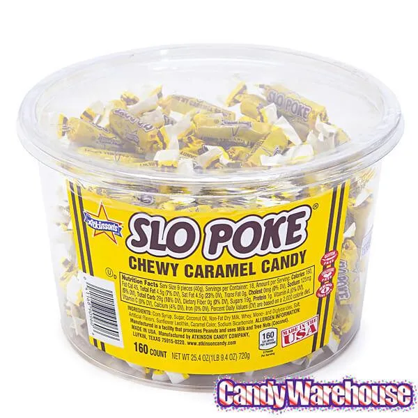 Slo Poke Bite-Size Caramel Candy: 160-Piece Tub - Image 2