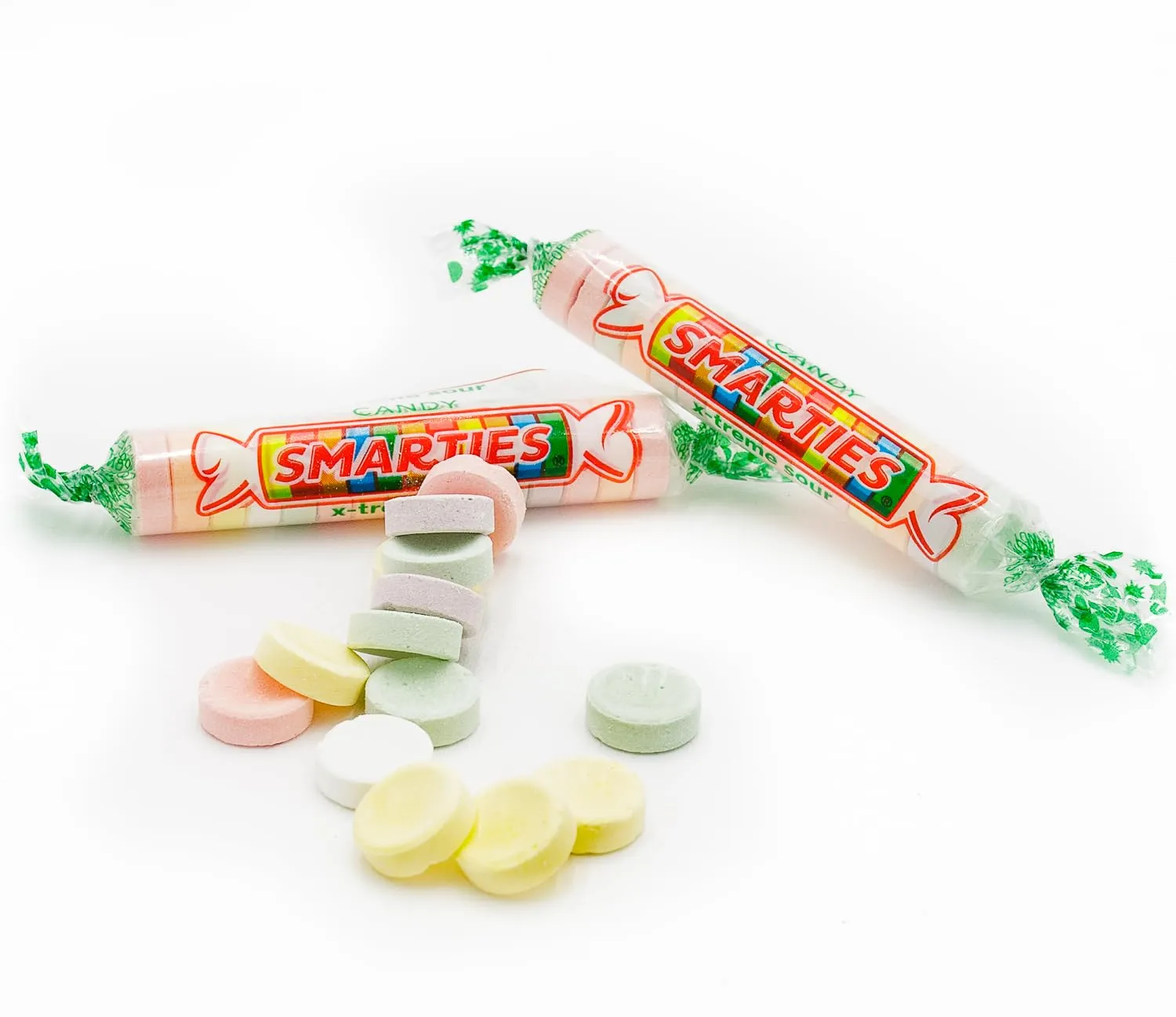 Smarties X-Treme Sour Candy Rolls: 12-Piece Case - Image 2