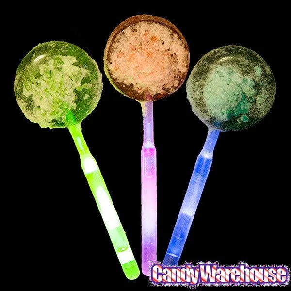Snap-n-Glow Lollipop with Popping Powder Candy Packs: 18-Piece Display - Image 3