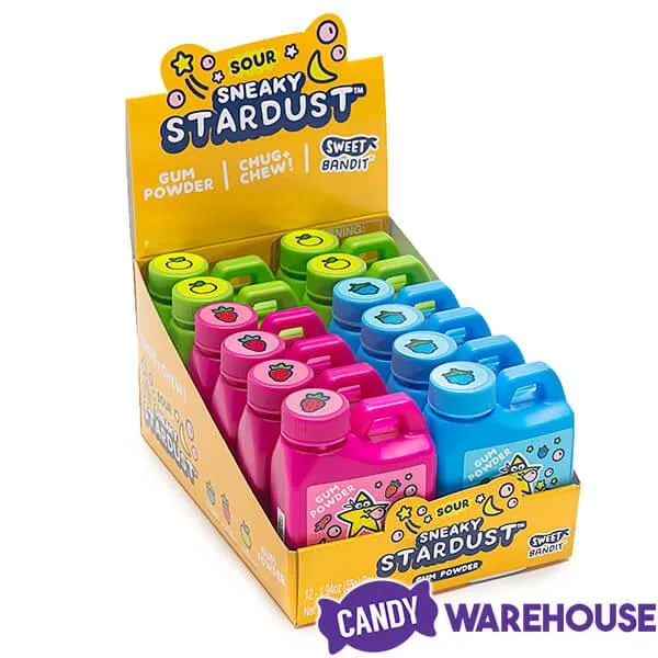 Sneaky Stardust Sour Gum Powder Bubble Jugs: 12-Piece Box - Image 5