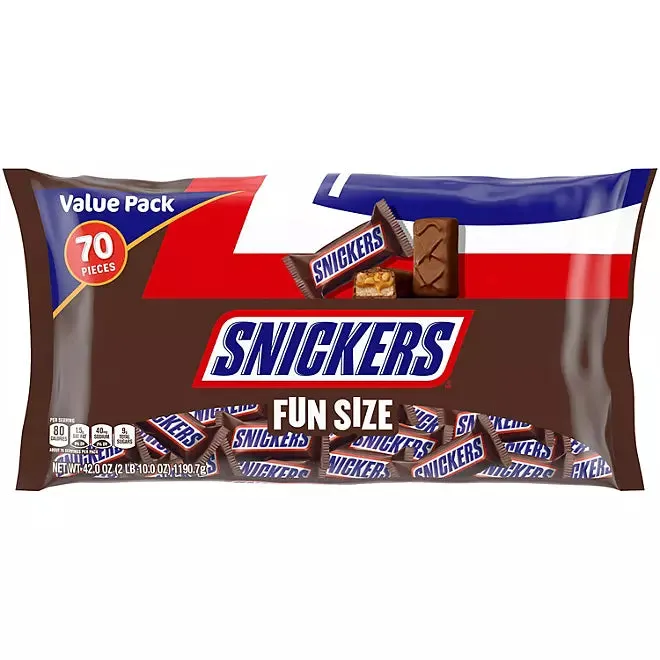 Snickers Fun Size Candy Bars: 70-Piece Bag - Image 2