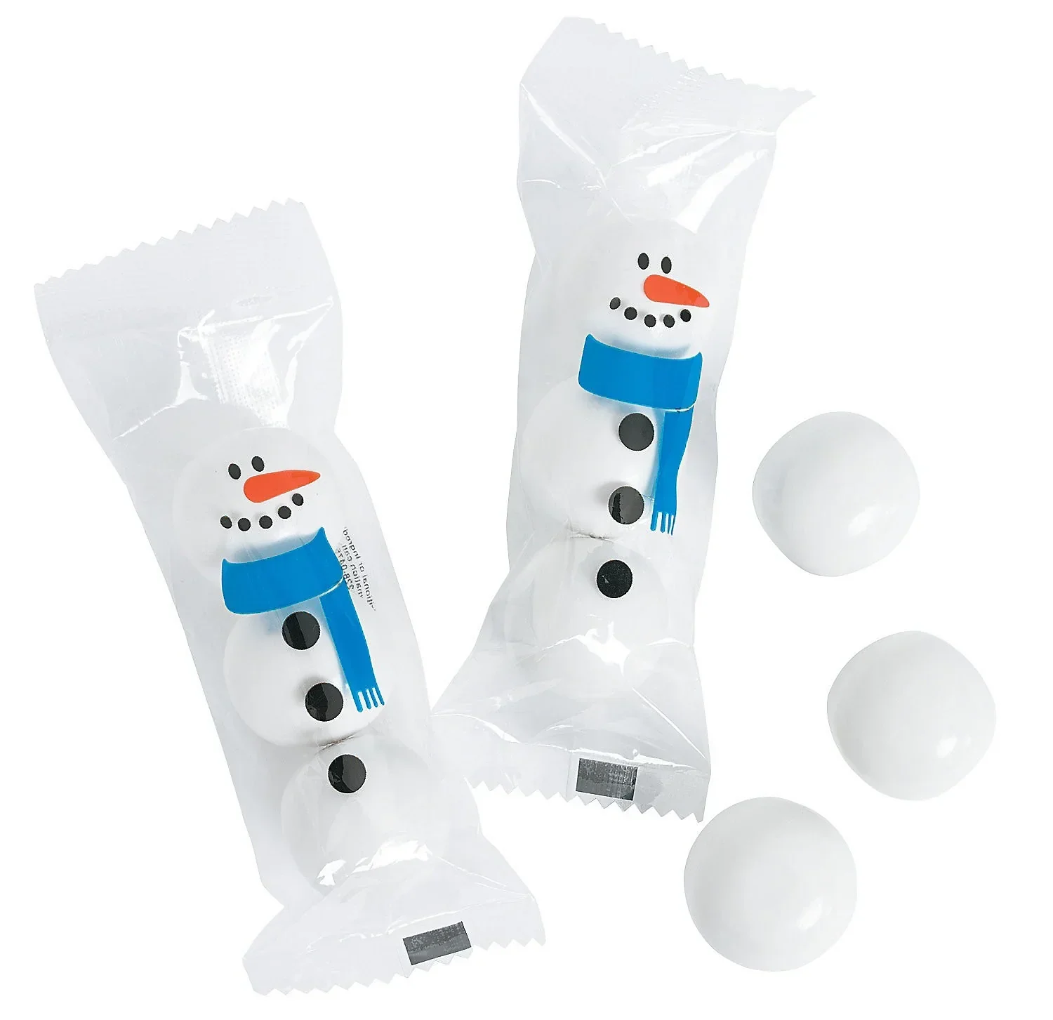 Snowman Gumball Packs: 12-Piece Bag