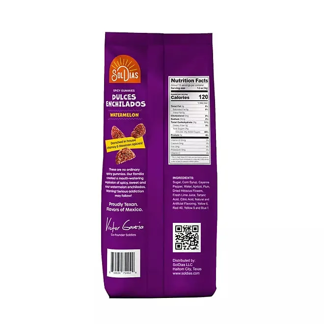 Sol Dias Spicy Watermelon Gummies: 18-Ounce Bag - Image 4