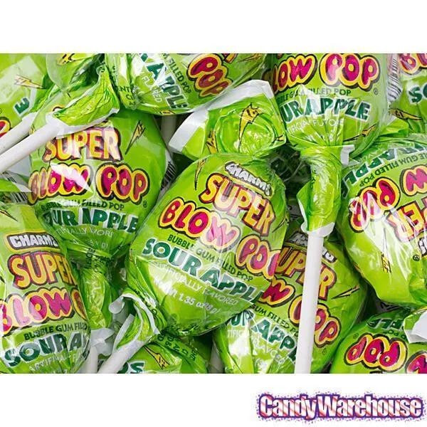 Charms Super Blow Pops - Sour Apple: 72-Piece Set - Image 3