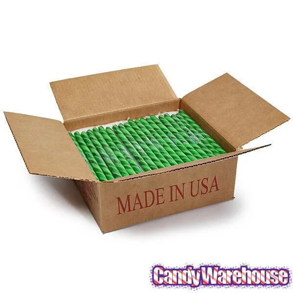 Sour Apple Hard Candy Sticks: 100-Piece Box - Image 3