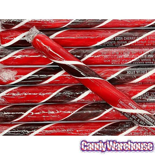 Sour Cherry Hard Candy Sticks: 100-Piece Box - Image 2