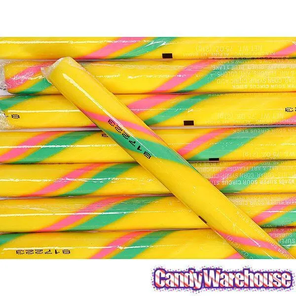 Sour Citrus Hard Candy Sticks: 100-Piece Box - Image 2