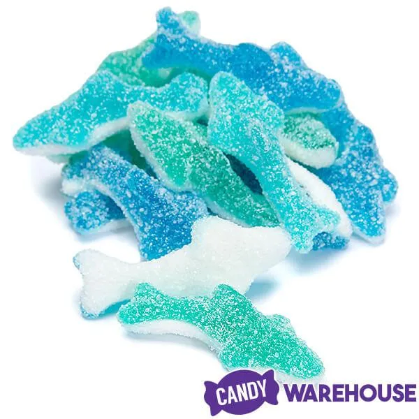Sour Gummy Sharks Candy: 100-Piece Jar - Image 5