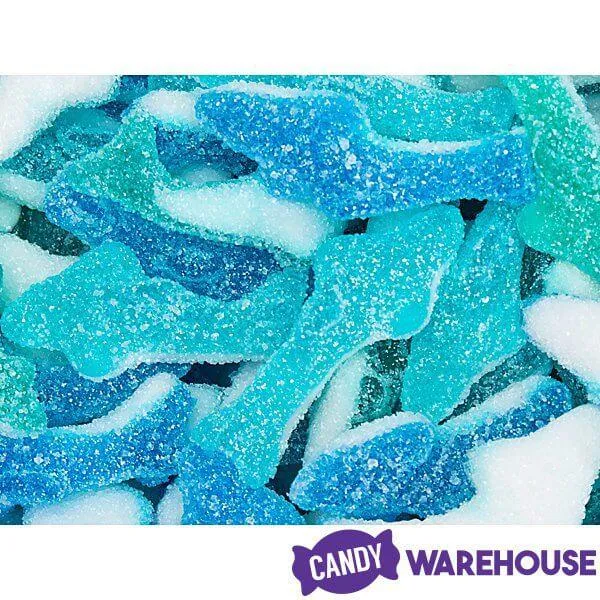 Sour Gummy Sharks Candy: 100-Piece Jar - Image 6