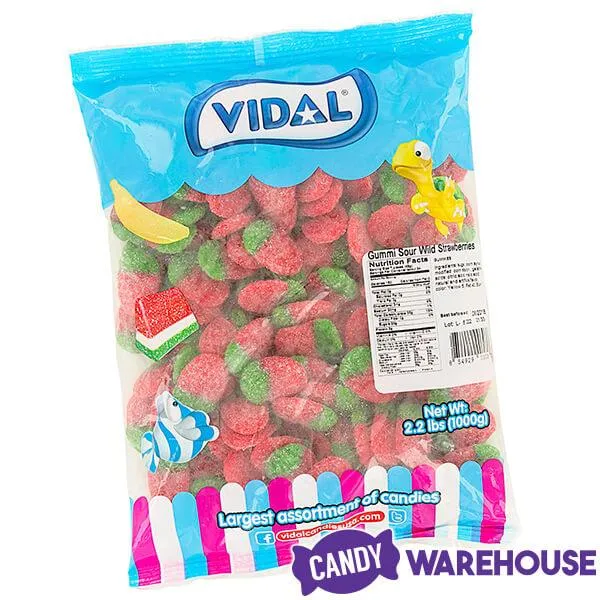 Sour Gummy Wild Strawberries: 1KG Bag - Image 2