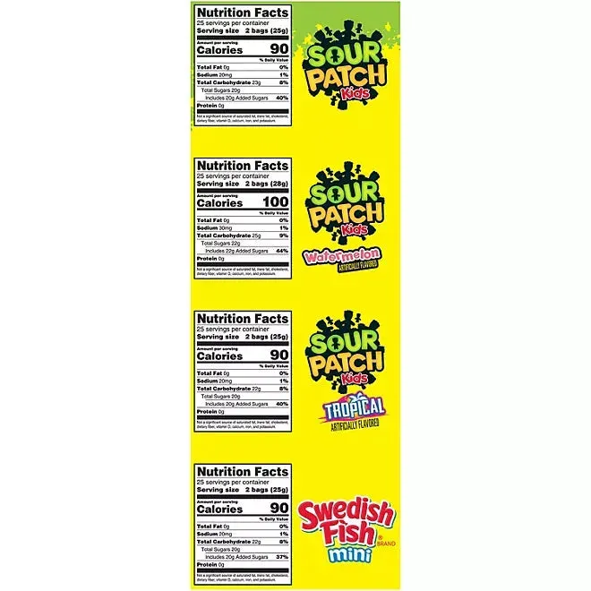 Sour Patch Kids and Swedish Fish Candy Packs Assortment: 200-Piece Bag - Image 4