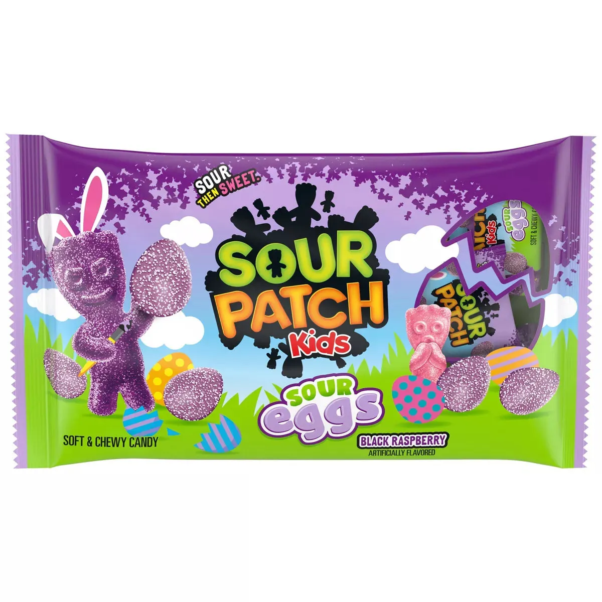 Sour Patch Kids Easter Sour Black Raspberry Eggs Treat Size: 18-Piece Bag - Image 4