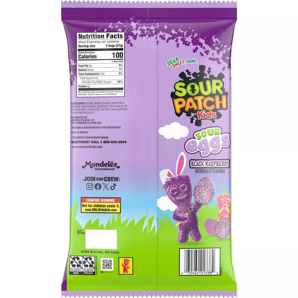 Sour Patch Kids Easter Sour Black Raspberry Eggs Treat Size: 18-Piece Bag - Image 5
